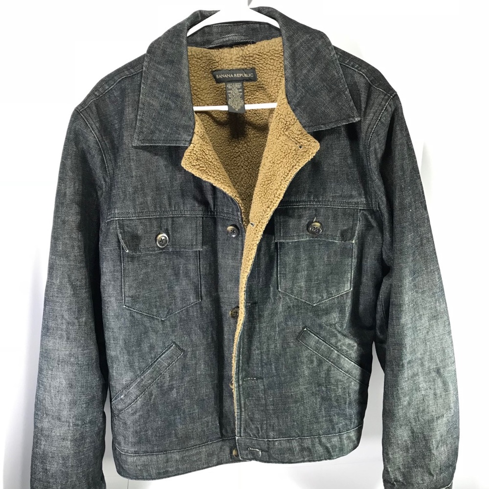 BANANA REPUBLIC® MEN’S FLEECE LINED DENIM JACKET M